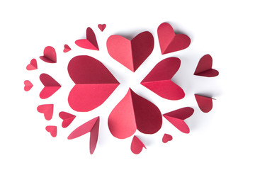 red heart paper