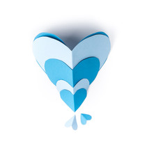blue heart paper