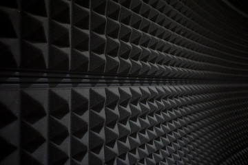 Close up of studio sound acoustical foam Background