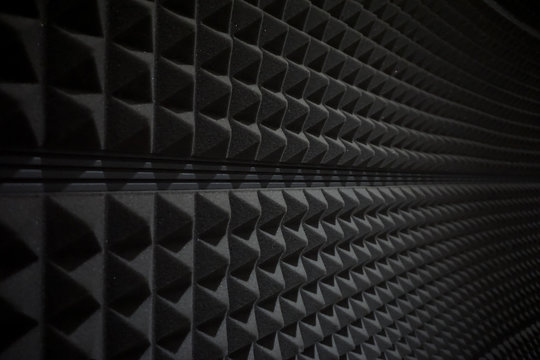 Close up of studio sound acoustical foam Background