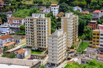 Fototapeta premium Typical residential high buildings in Santa Teresa district, Rio de Janeiro, Brazil