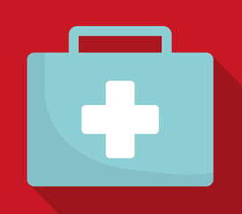 Fototapeta premium first aid kit medical care icon image vector illustration design 