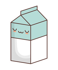 milk carton kawaii icon image vector illustration design 