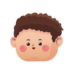 boy cartoon icon over white background. colorful design. vector illustration