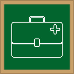 First aid suitcase icon vector illustration graphic design
