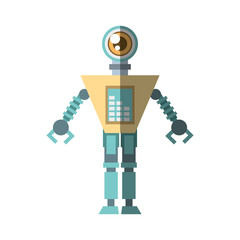 futuristic robot circuit electrical shadow vector illustration eps 10