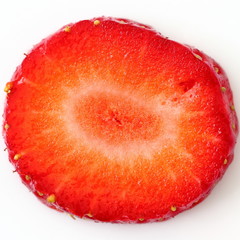 Close-up of Slice of Strawberry
