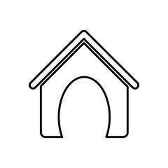 dog house pet accesory icon vector illustration graphic design