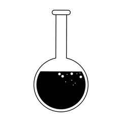 chemical flask icon over white background. vector illustration