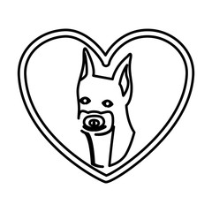 Cute dog pet icon vector illustration graphic design