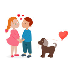 Couple in love vector.