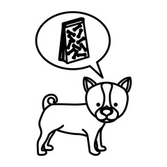 Cute dog pet icon vector illustration graphic design