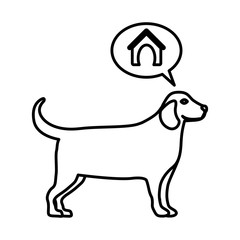 Cute dog pet icon vector illustration graphic design