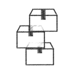 drawing pile delivery cardboard boxes vector illustration eps 10