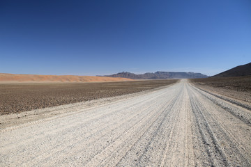 deserted gravel road