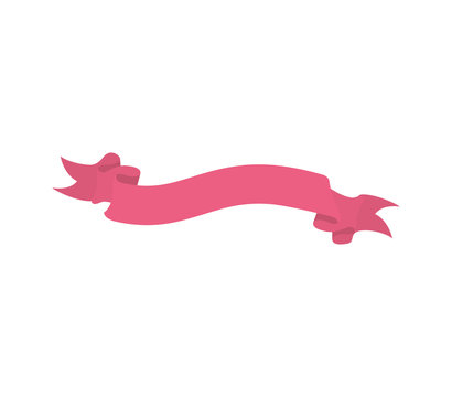 Pink Ribbon Decoration Love Ornamet Vector Illustration Eps 10