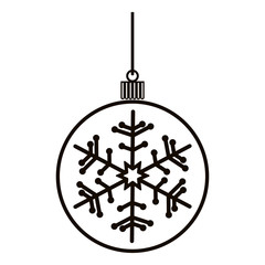 Decorative christmas ball icon vector illustration graphic design
