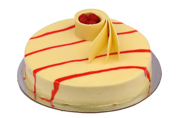 red berry glazed cake