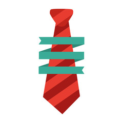 necktie man wrap ribbon decorative father day vector illustration eps 10
