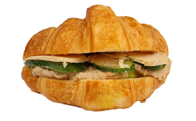 Croissant sandwich
with turkey