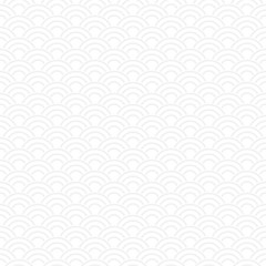White seamless Traditional japanese seigaiha ocean wave pattern