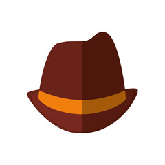 hat ribbon father day shadow vector illustration eps 10