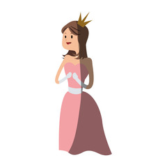 Obraz na płótnie Canvas princess cartoon icon over white background. colorful design. vector illustration