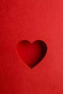 red cut out heart