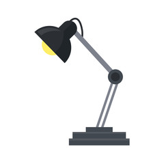 desk lamp icon over white background. colorful design. vector illustration