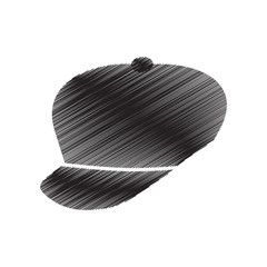 cap sport fashion element pictogram draw vector illustration eps 10