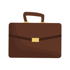 briefcase icon over white background. colorful design. vector illustration