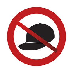 prohibited cap sport fashion element sign road vector illustration eps 10