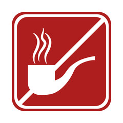 restricted tobacco pipe smoking square sign vector illustration eps 10