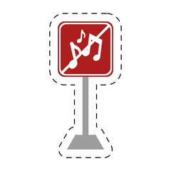 traffic prohibited music sound vector illustration eps 10