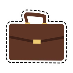 briefcase accessory icon over white background. colorful design. vector illustration