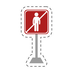 traffic prohibited man person icon vector illustration eps 10