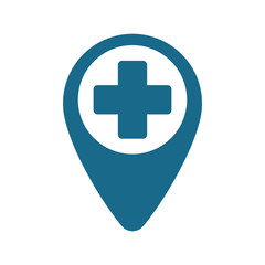 pointer map hospital cross location vector illustration esp 10