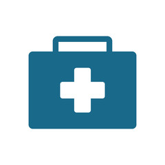 first aid kit suitcase emergency clinic vector illustration eps 10