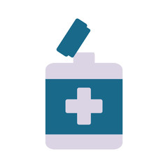 open bottle medical object pharmacy vector illustration eps 10