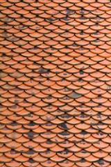Thai temple roof tiles