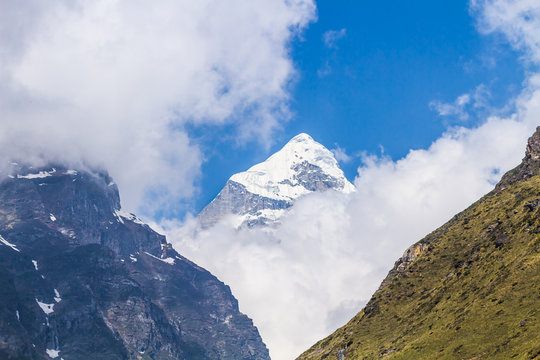 Neelkanth Mountain in the Indian Himalayas