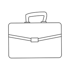 briefcase accessory icon over white background. vector illustration