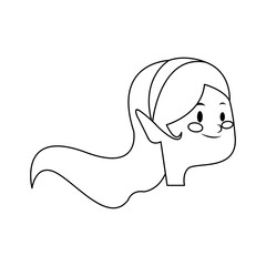 girl cartoon icon over white background. vector illustration