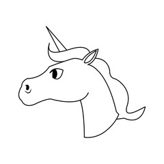 unicorn horse icon over white background. vector illustration