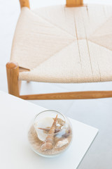 shell decoration on table