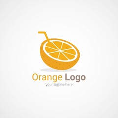 Orange Logo Design Vector.