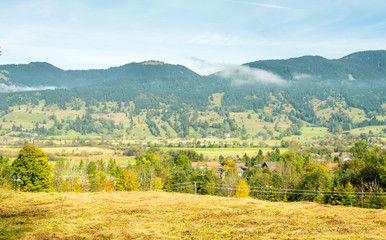 Fototapeta na wymiar Kolbensattel near Oberammergau scenes