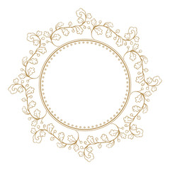 Vector floral vintage frame