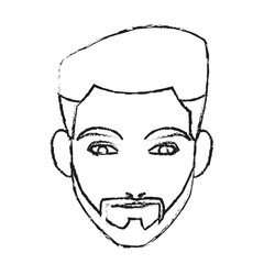 man face cartoon icon over white background. vector illustration