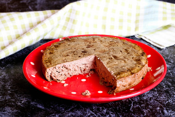 minced turkey liver souffle baked in the oven